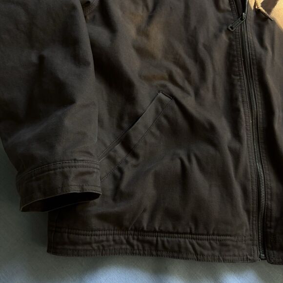 Wolverine Sherpa Lined Canvas Jacket Men’s L Full Zip Hooded Workwear - Picture 10 of 10